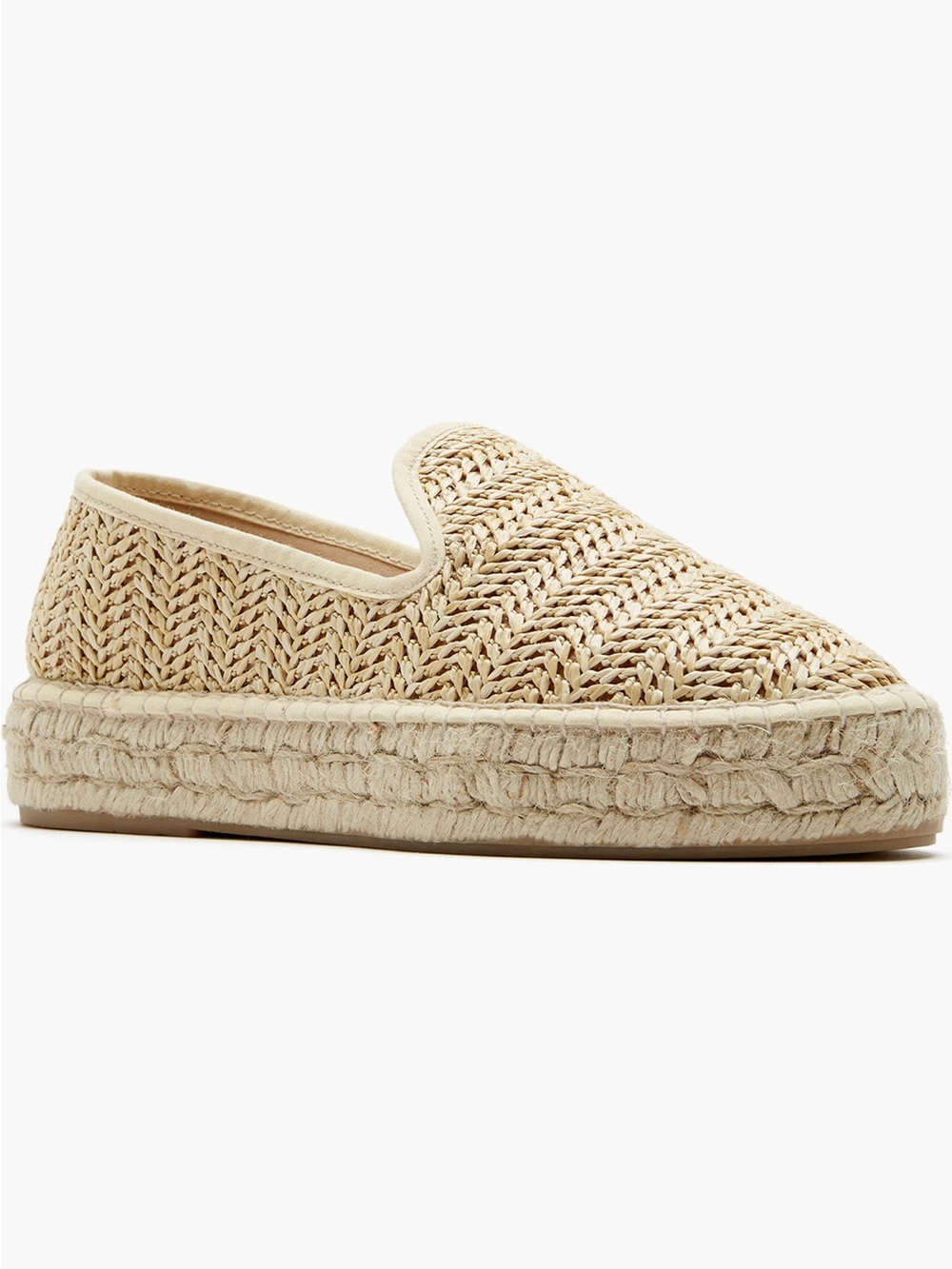 NEW La Canadienne Clay Rattan Platform Loafer